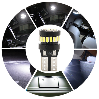 3014 ชิป LED โคมไฟรถยนต์ ไฟขาว มุมขั้ว 360 องศา T10 3014 24smd คอนสแตนท์ คอร์เรนท์ ไฮท์ LED Bulb
