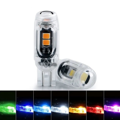 ไฟ LED 360 องศา หลอดไฟ ไฟใบทะเบียนรถยนต์ ไฟ T10 2835 3030 5smd ไฮไลท์ LED 5W5 หลอดขนาดเล็กที่ไม่ขั้ว