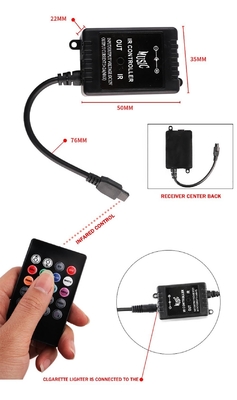 ไฟภายในรถยนต์ LED ไฟระยะไกลหลายสี ABS 12V