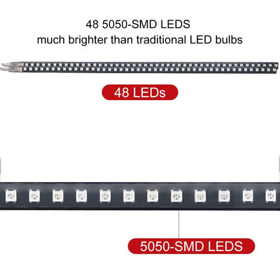 สากล ABS รถไฟภายใน LED กันน้ํา 56CM รถไฟฟ้า แฟลช สตรอบ แสง Knight Rider แสงสแกน