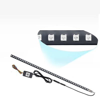 สากล ABS รถไฟภายใน LED กันน้ํา 56CM รถไฟฟ้า แฟลช สตรอบ แสง Knight Rider แสงสแกน