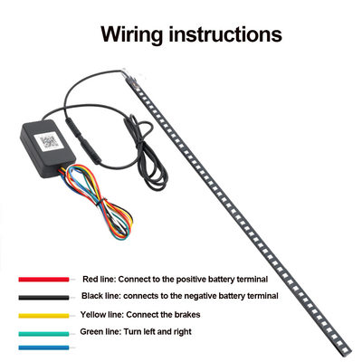 สากล ABS รถไฟภายใน LED กันน้ํา 56CM รถไฟฟ้า แฟลช สตรอบ แสง Knight Rider แสงสแกน