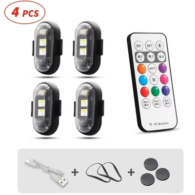 RGB สี LED แสงบรรยากาศภายในรถยนต์ Micro USB IP67 เครื่องควบคุมไกลไร้สาย