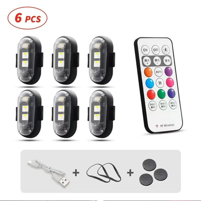 RGB สี LED แสงบรรยากาศภายในรถยนต์ Micro USB IP67 เครื่องควบคุมไกลไร้สาย