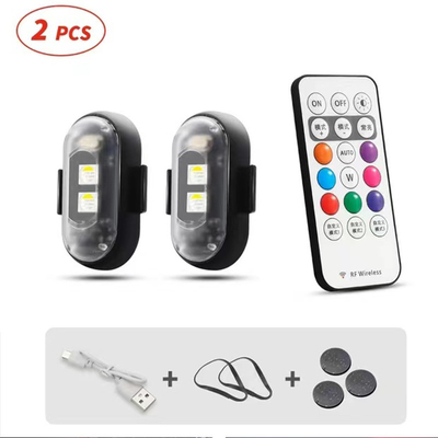 RGB สี LED แสงบรรยากาศภายในรถยนต์ Micro USB IP67 เครื่องควบคุมไกลไร้สาย