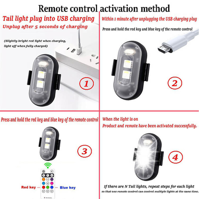 RGB สี LED แสงบรรยากาศภายในรถยนต์ Micro USB IP67 เครื่องควบคุมไกลไร้สาย