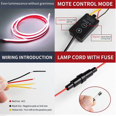 ST-5050-150180APP RGB LED ไฟภายในรถด้วยรีโมทคอนโทรล กันน้ําและยืดหยุ่น