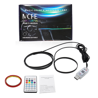 5V PVC USB LED Strip Lights 110cm พร้อม APP Remote Control Multi Lighting Modes สําหรับบรรยากาศภายใน