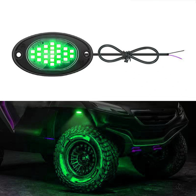 12V กันน้ํา แชสซี่แสง 2835 LED สีเดียว สีขาวบริสุทธิ์ 24 LED แสงหินสําหรับรถบรรทุก Jeep ATV UTV Offroad Underglow