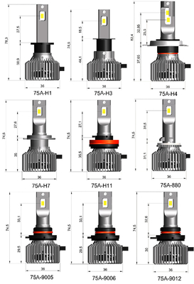 O3 12V 55W 12000 Lumen ยานยนต์ LED ไฟหน้า H1 H3 H4 H7 H11 9005 9006 D2H Led ไฟหน้าหลอดไฟ