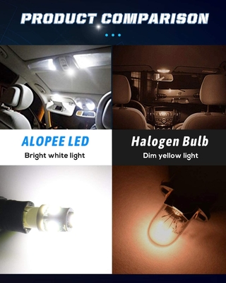 194 หลอดไฟ LED สำหรับรถยนต์ 6500K Wedge T10 SMD 5050 Chips