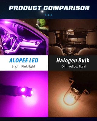 194 หลอดไฟ LED สำหรับรถยนต์ 6500K Wedge T10 SMD 5050 Chips