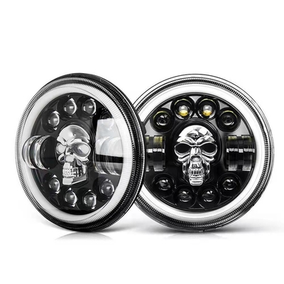 7Inch Round รถจักรยานยนต์ LED ไฟหน้าสำหรับ Harley Royal Enfield 12000lm