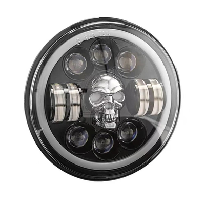 7Inch Round รถจักรยานยนต์ LED ไฟหน้าสำหรับ Harley Royal Enfield 12000lm