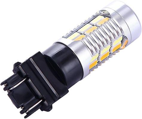 3157 3057 3357 4157 ไฟเลี้ยวเบรก LED Amber Switchback 22 SMD พร้อม Projector