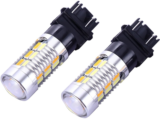 3157 3057 3357 4157 ไฟเลี้ยวเบรก LED Amber Switchback 22 SMD พร้อม Projector