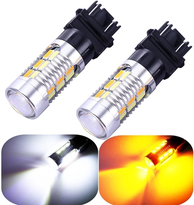3157 3057 3357 4157 ไฟเลี้ยวเบรก LED Amber Switchback 22 SMD พร้อม Projector