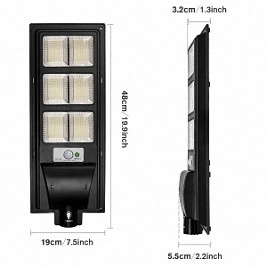 ไฟถนนพลังงานแสงอาทิตย์ 120 วัตต์สำหรับกลางแจ้ง 5000K Daylight White Flood Endurance IP65 Waterproof